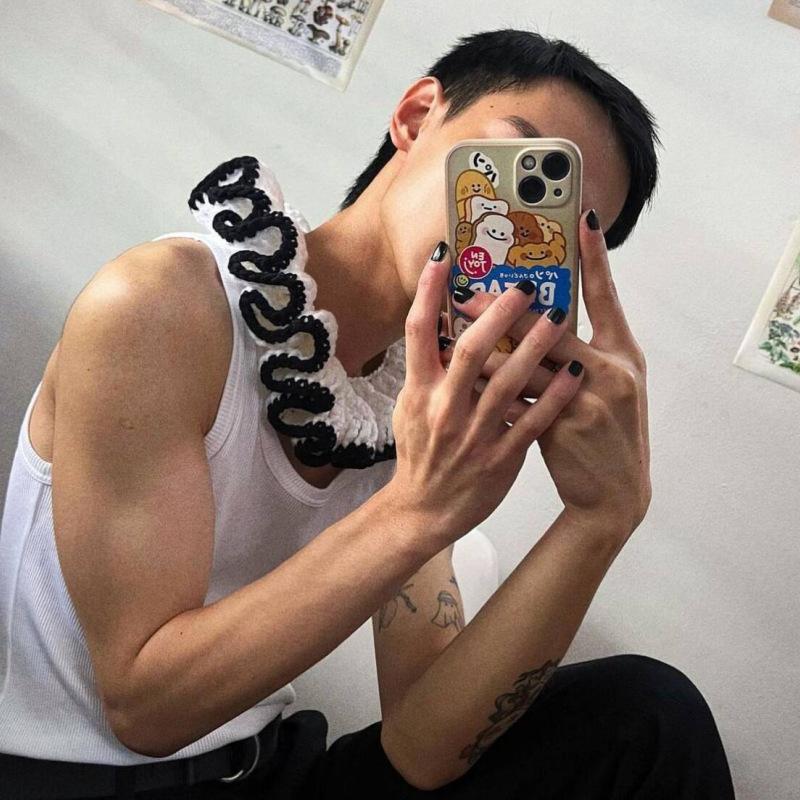 

Новый вязаный крючком однотонный платок на шнуровке, модная и универсальная шапка для взрослых Adult average size