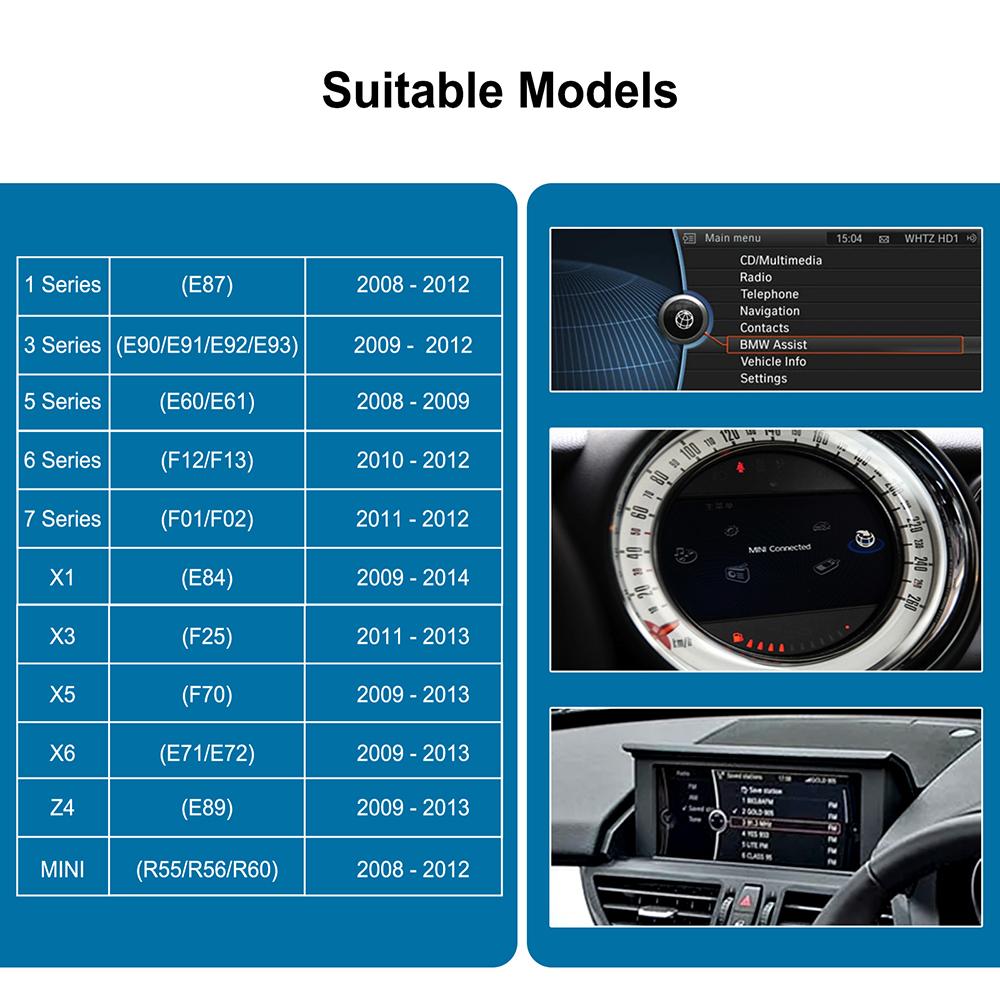 Wireless CarPlay Android Auto for BMW NBT CIC System 1 2 3 4 5 6 7 Series X1 X3 X4 X5 X6 MINI E60 E84 E70 F26 F25 F10 F11F20 F21