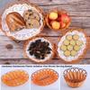 Khaki Plastic Imitation Vine Fruit Platter Handwoven Restaurant Serving Tabletop Display