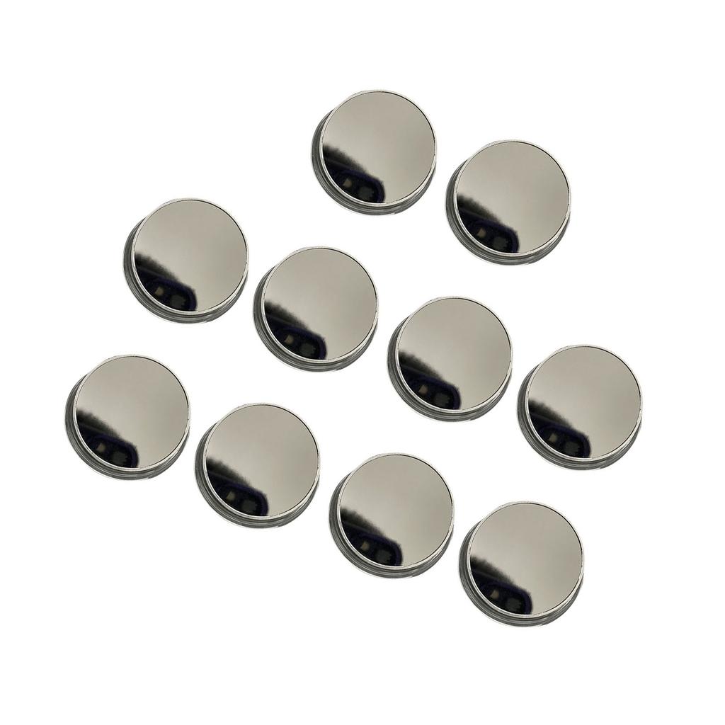 Pack of 10 Engraving Mirrored Blanks Challenge Coin Solid Brass Plated 40mm with Clear Protective Case for Crafting
