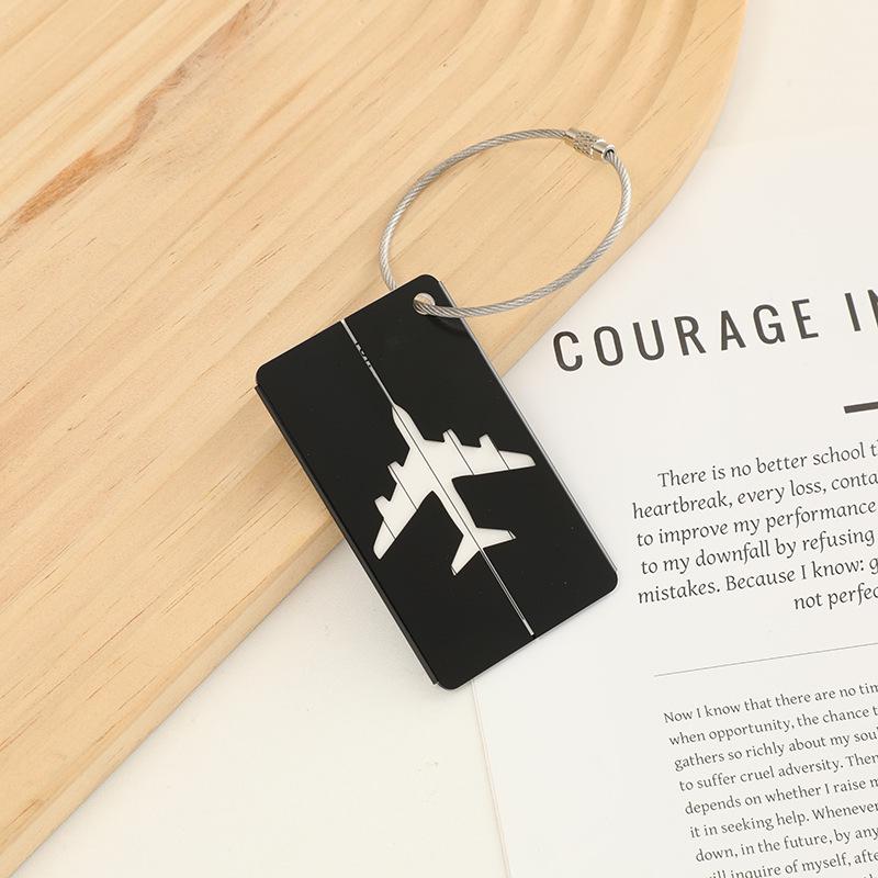 Flugzeugförmiger Aluminium-Gepäckanhänger und Geschäftsgeschenk