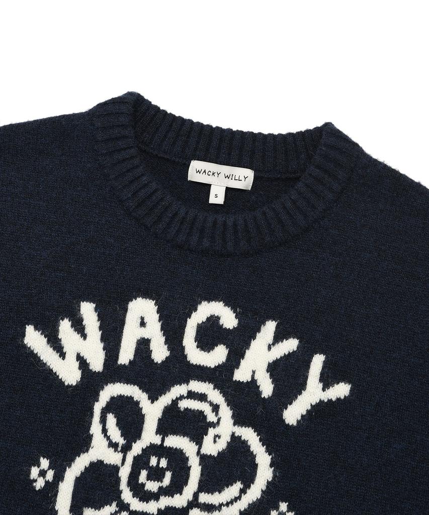 WACKY WILLY Women'S Big Lily Graphic Pullover Dark Navy