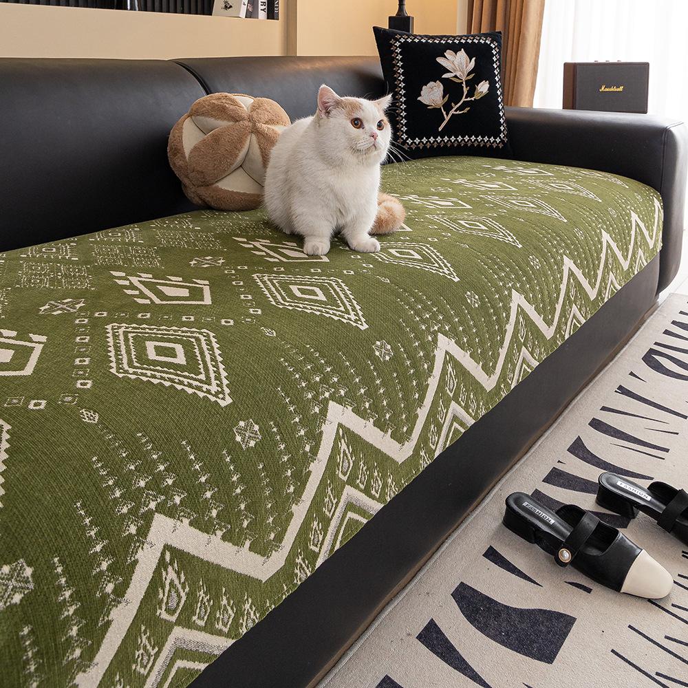 Four Seasons Universal Light Luxury Premium Chenier Non-Slip New Foreign Trade Sofa Cushion Cover Backrest Armrest Towel