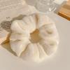 Milk Coffee Plush Hair Ring - Simple Elastic Band for Autumn/Winter