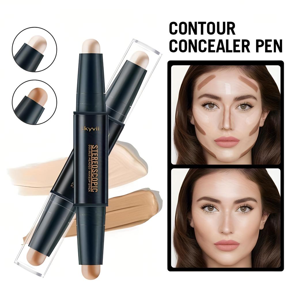 Contouring Stick With Double-headed, Dual-purpose Concealer Highlighter For Three-dimensional Nose Bridge Shadow V Face High Nose Bridge Face Makep