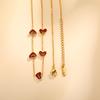 Chic Collana Choker a Cuore per Donna, Collane a Catena Placcate Oro in Acciaio Inossidabile, Gioiello alla Moda Regalo
