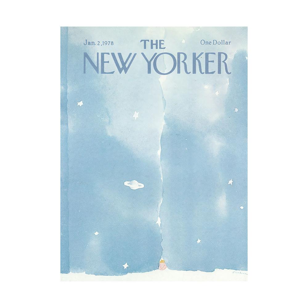 Poster Rivista New Yorker Pittura su Tela Impermeabile Decorazione Caffè Bar Casa Adatto per Soggiorno Camera da Letto 50x70cm