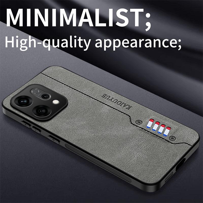 For Oppo Reno14 5G Skin Feel Matte Leather Phone Case Soft Back Cover Funda For Oppo Reno14 Protector