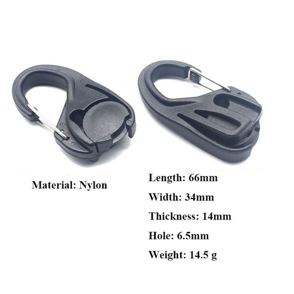 1/2/5pcs Black Cast Hooks 66*34mm Hanging Rope Hook New Self-Locking Binding Fixed  Outdoor Tools