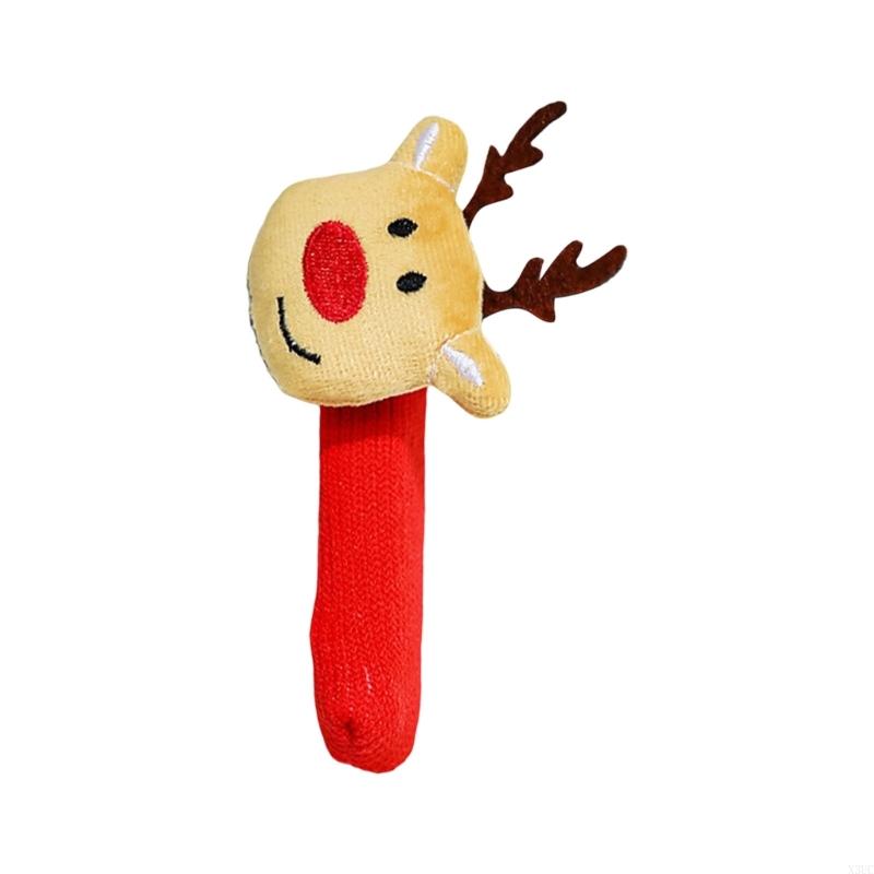 Christmas Themed Door Handle Cover Santa Decoration Efficient Plush Materials Pet Friendly Home Party Accessory X3UC