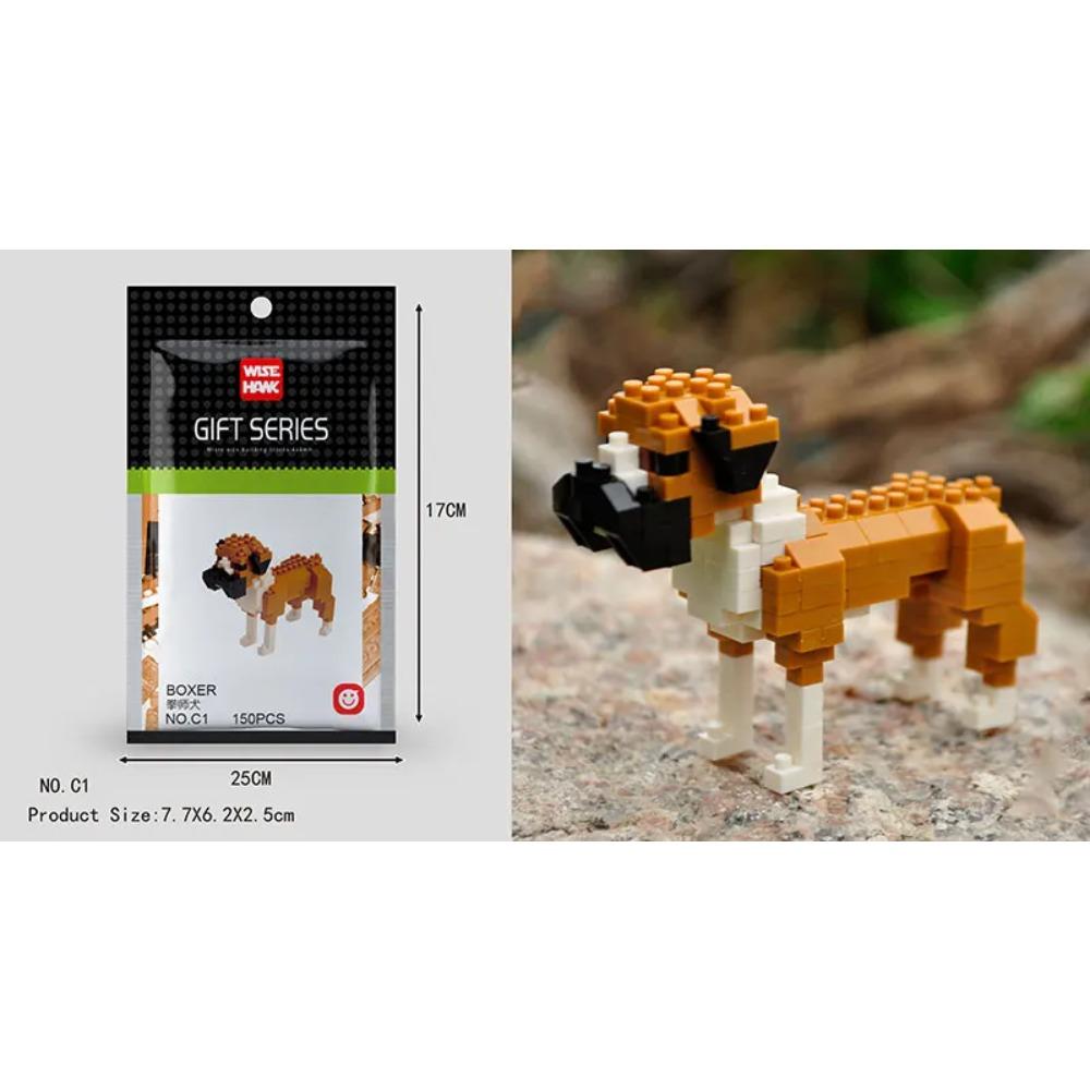 Mini Building Blocks 3D Animal Diamond Model Micro Bricks Dog Cat Bird Moose Wolf Panda Macaw Toys For Children Birthday Gifts