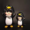 8/12cm Mały Pingwin Gugugaga Administrator Figurka PVC Cosplay Pengmin Model Ozdoba Model Wyświetlacz Biurkowy Prezent Urodzinowy
