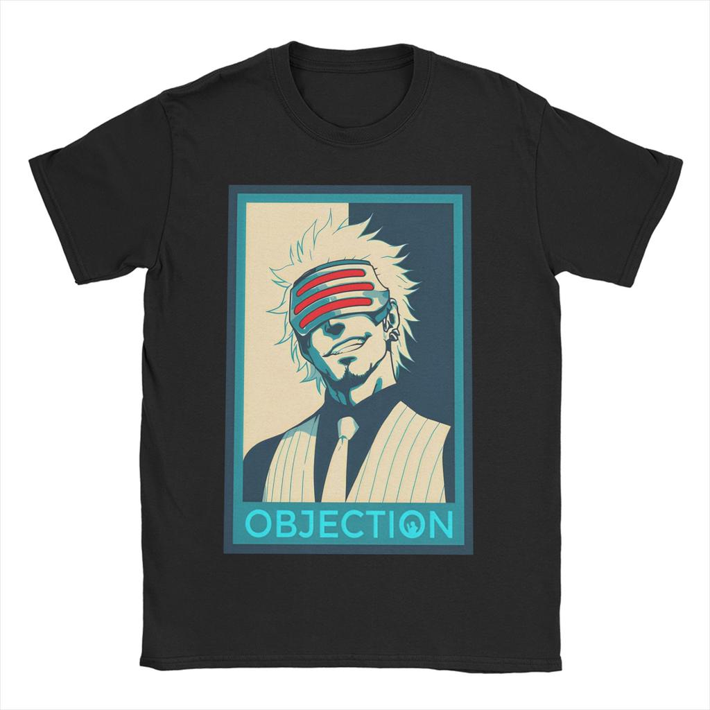 Ace Attorney Videospiel Phoenix Wright T-Shirts für Männer Frauen Vintage Reines Baumwoll-T-Shirt O-Ausschnitt Kurzarm T-Shirts Tops