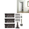 5 Inch Door Hinge Kit with Magnetic Door Stop Metal Quiet Strong Load Bearing Door Hinge for Bedroom