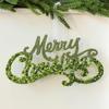 Sparkling Green Snowflake Christmas Tree Decoration Shatterproof Acrylic Ornament Easy to Hanging for Winter Party