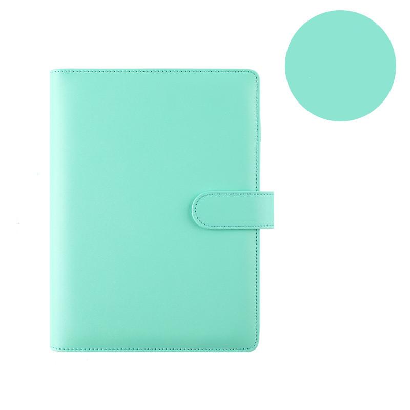 Macaroon Color A6/A5 PU Leather DIY Binder Notebook Cover Diary Agenda Planner Paper Cover School Stationery