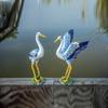 JNL Outdoor Resin Crane Sculpture Ornament