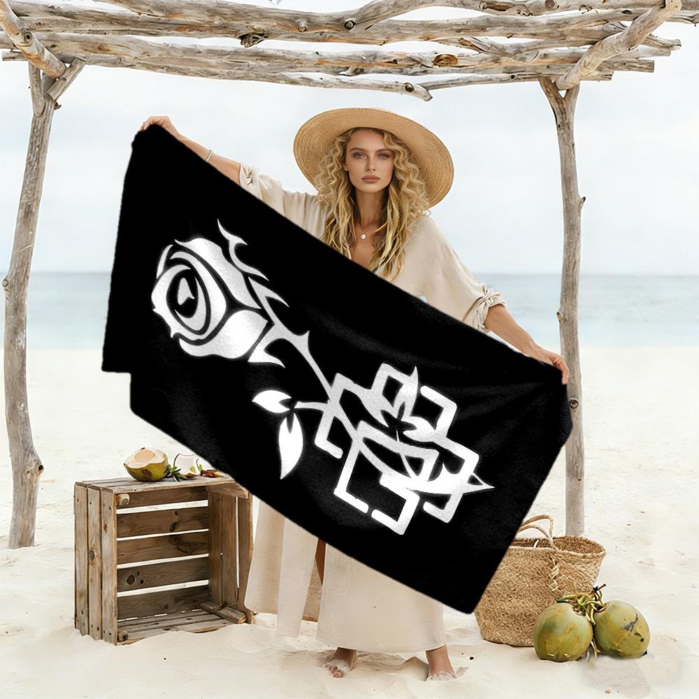 No Symbol Allowed Beach Towel Super Soft Microfiber Quickdry Fabric Comfortable Lightweight