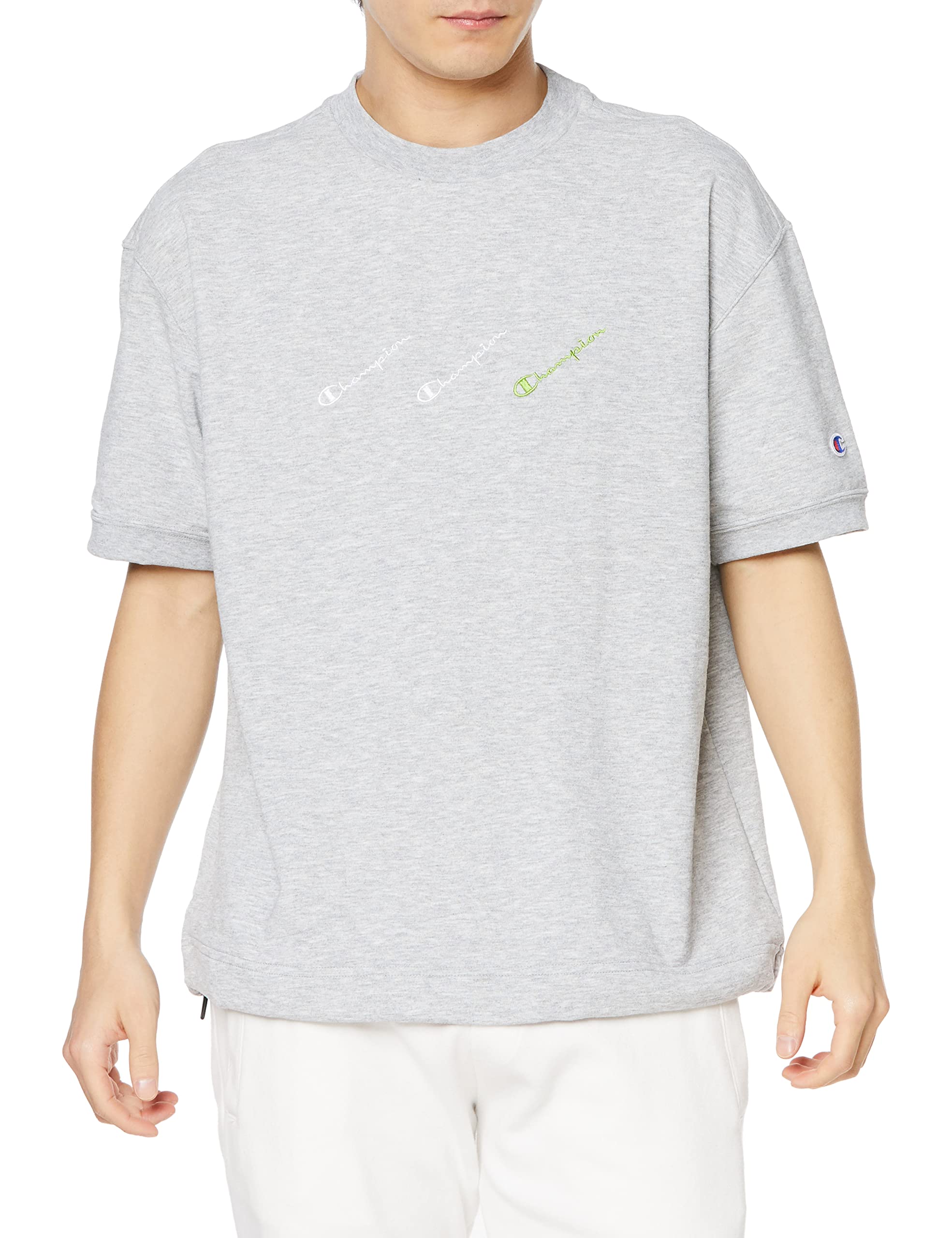 

Champion Short Sleeve Crew Neck Relax UV TECH Terry Short Sleeve Oxford Size Men s Sweatshirt, Fit, Quick-Drying, Stretch, Protection, WEAVE®