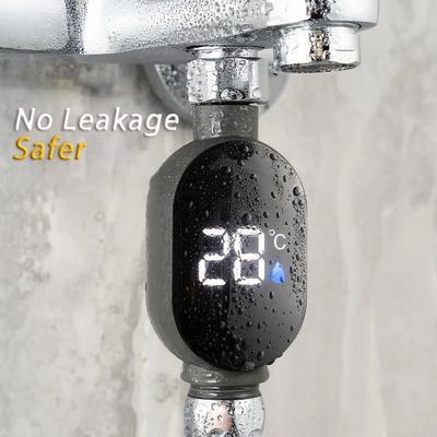 Black Bathroom Led Display 0~99Celsius Home Water Shower Thermometer Water Accurate Temperature Measurement Smart Meter Bathroom