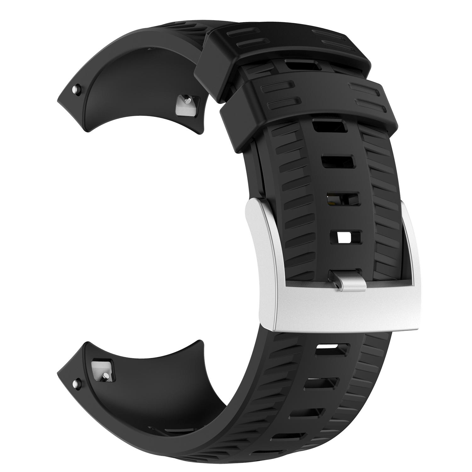 

Adjustable Silicon Watch Band Strap,Length: 131.2+98.4mm for Suunto 9 Grey