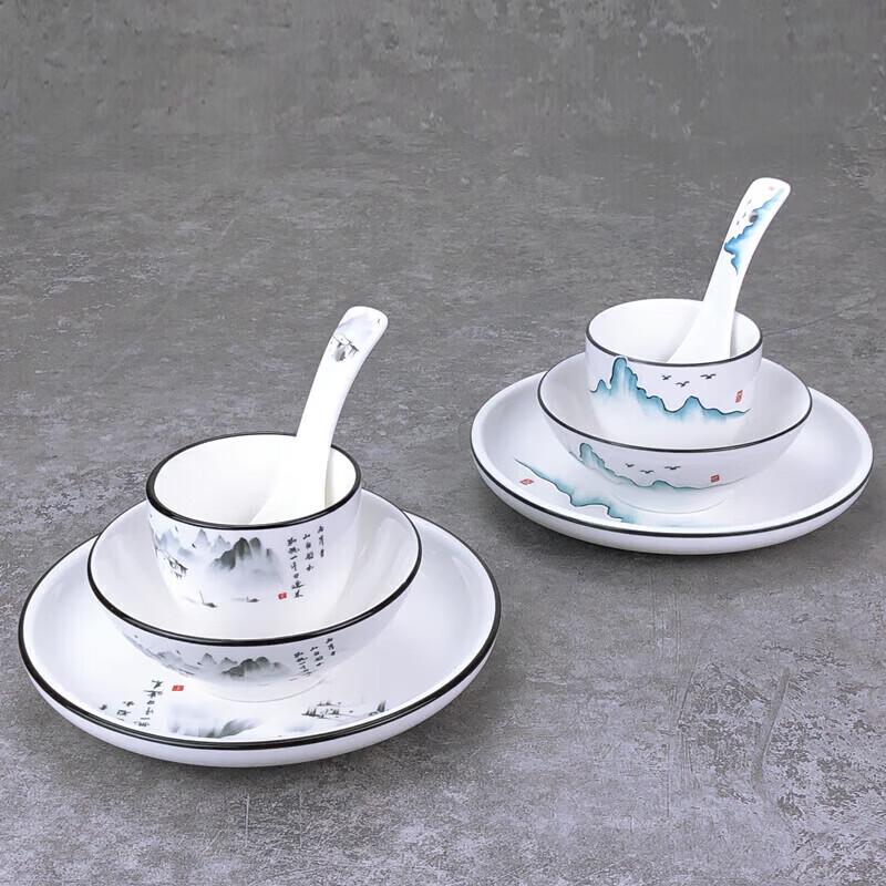 Süßes & Elegantes Bergfarben Chinesisches Keramik Geschirr Set
