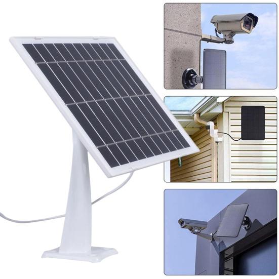 Solar Panel 8W High-Efficiency Output IP65 Waterproof Security Camera Power Supply Single Crystal Silicon Solar Panel