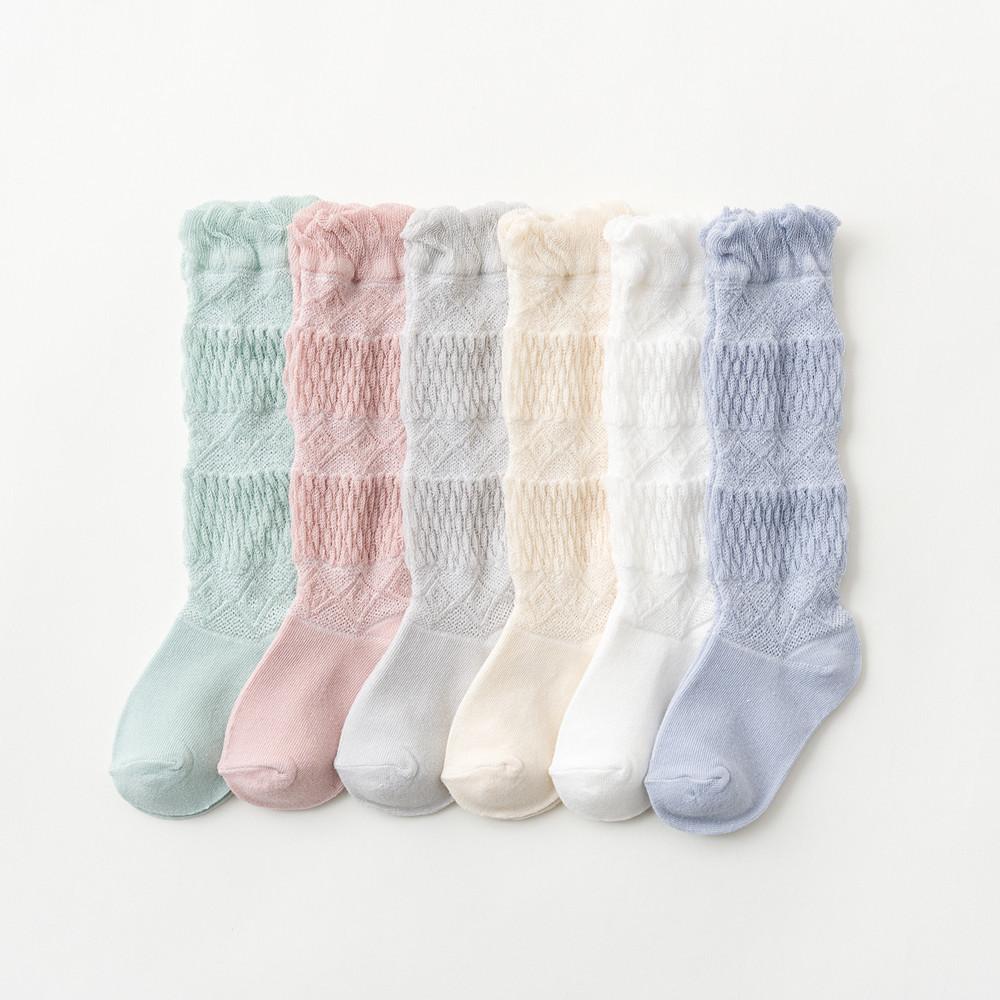 0 To 2 Yrs Baby Girls Boys Knee High Socks Toddler Warm Cotton Stockings Breathable Mesh Long Socks For Newborn Infant