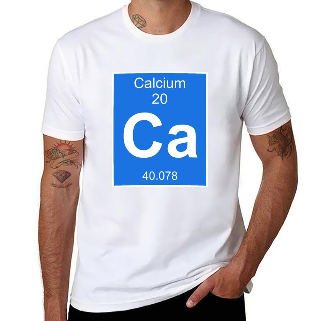 Calcium Chemical eleUnisext Periodic Table Funny Comical Chemistry TShirt Comfortable Workout Short Sleeve Shirt