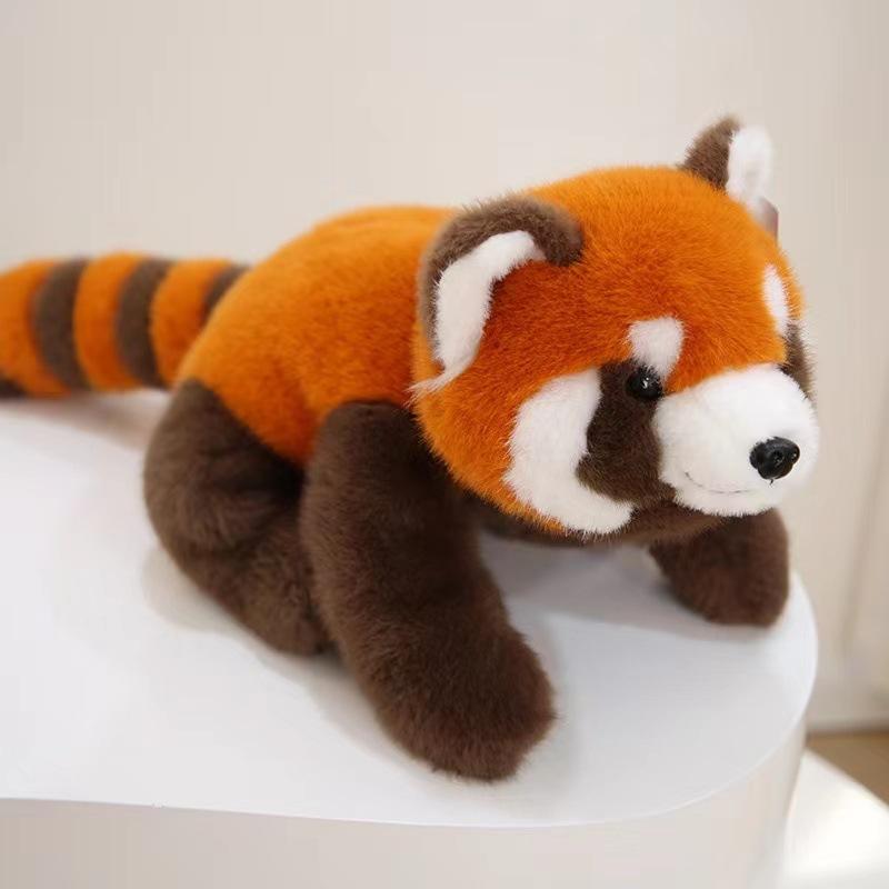 Kleine Waschbär-Plüschtierpuppe, süße rote Pandapuppe