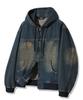 Trillion Vintage Washed Denim Work Hoodie Zip-Up_Vintage Blue