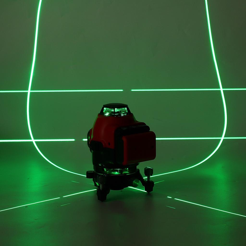 16LIGHT 4D Green Laser Level  360° Horizontal Vertical Cross Strings with Automatic Self Leveling Indoor/Outdoors