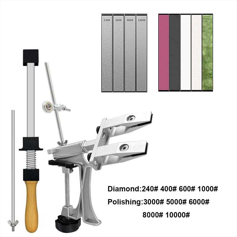 XK Fixed Angle Knife Sharpener Sharpening Stone Set Professional Knife Machine Whetstone Grinder System Diamond Kitchen Tools