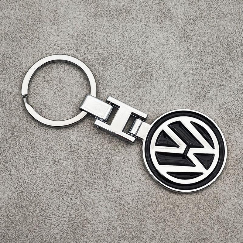 2026 New For VOLKSWAGEN VW 56mm Car Wheel Center Caps Black Suede Metal Keychain 14mm VW Key Sticker For Volkswagen Jetta Bora P