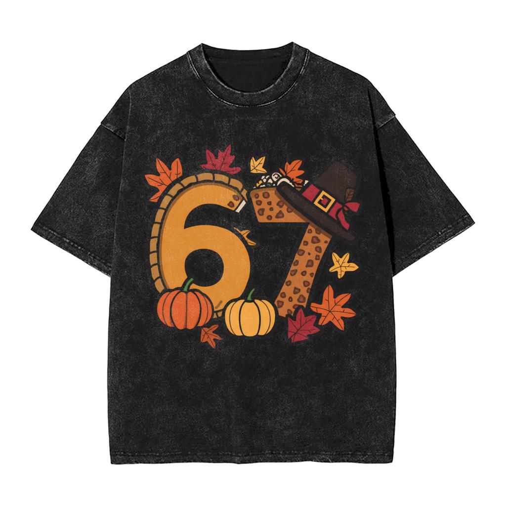 Sweet Number 67 Ice Cream Tshirt Summer Y2k Retro T Shirts Cotton Hippie Tshirt For Man Shortsleeve Printed Tees