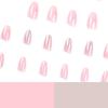 Pink & White Glitter Gradient Press-On Nails - Stylish Adhesive Fake Nails