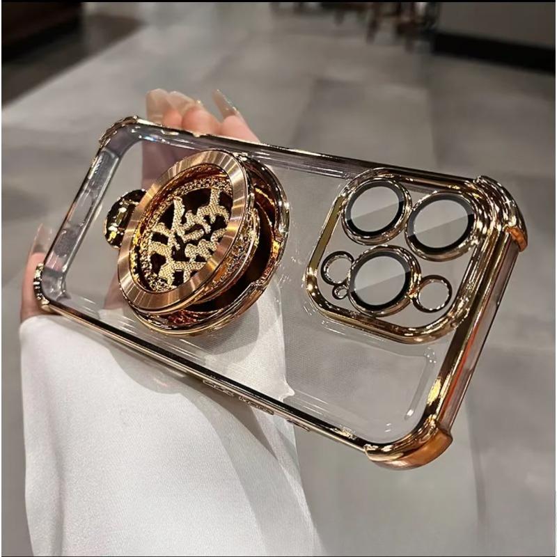 Aplicabil pentru Carcasă Telefon Mobil Apple 16 Suport Rotativ cu Aspirație Magnetică de Lux Ușor Carcasă de Cuplu cu Patru Colțuri Europeană și Americană IPhone 15