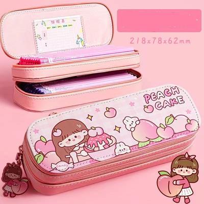 Doppelte Bleistifttasche, niedliche Mädchen-Briefpapierbox mit großer Kapazität, für Mädchen, Schule, Kinder, Federmäppchen für Mädchen