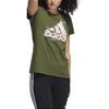 adidas Graphic Short Sleeve Tee Comfortable Round Neck T-Shirt Women Tops Green GN9152