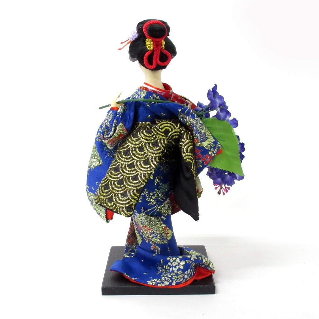 Japanese Fujimusume Figurine, Doll, 9-inch, (Wisteria Maiden), 303-026