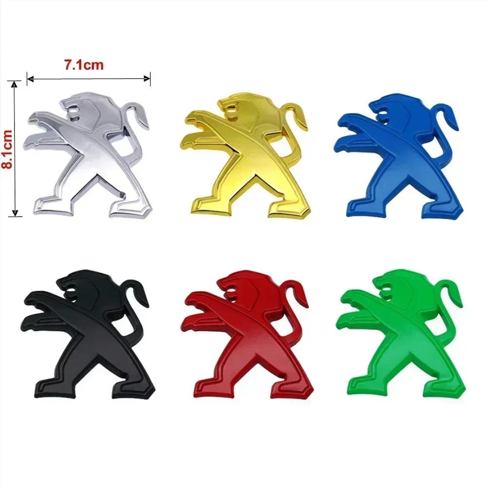 Bilklistremerke 2025 Varmt For Peugeot 308 307 207 407 408 206 406 507 508 2008 5008 3008 107 7.1x8.1cm Metalllegering Bil Bakluke Emblem