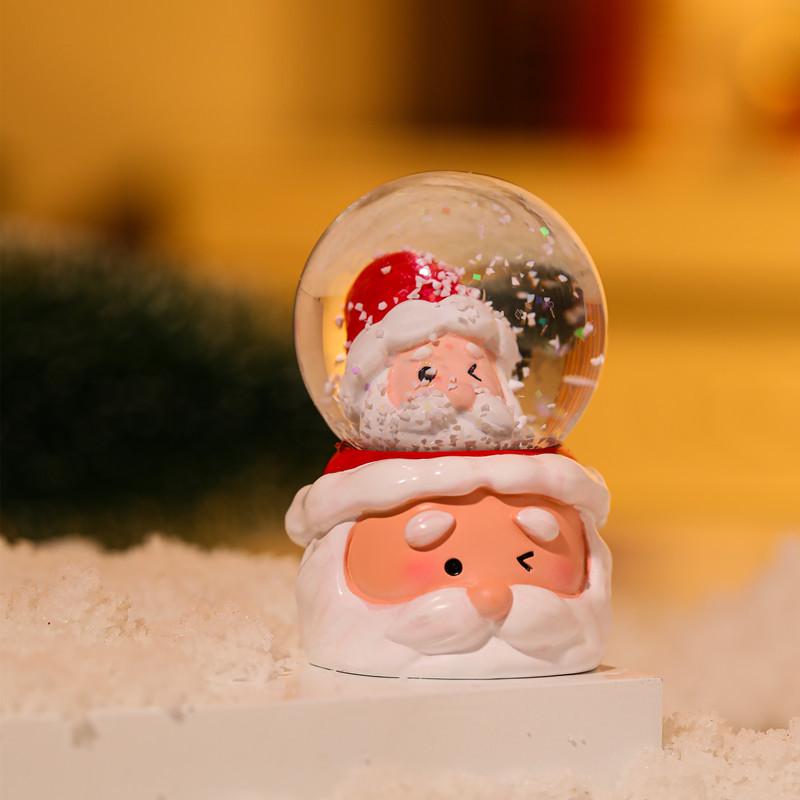 Seven-Color Luminous Christmas Cartoon Glass Ball Ornament - Children's Gift