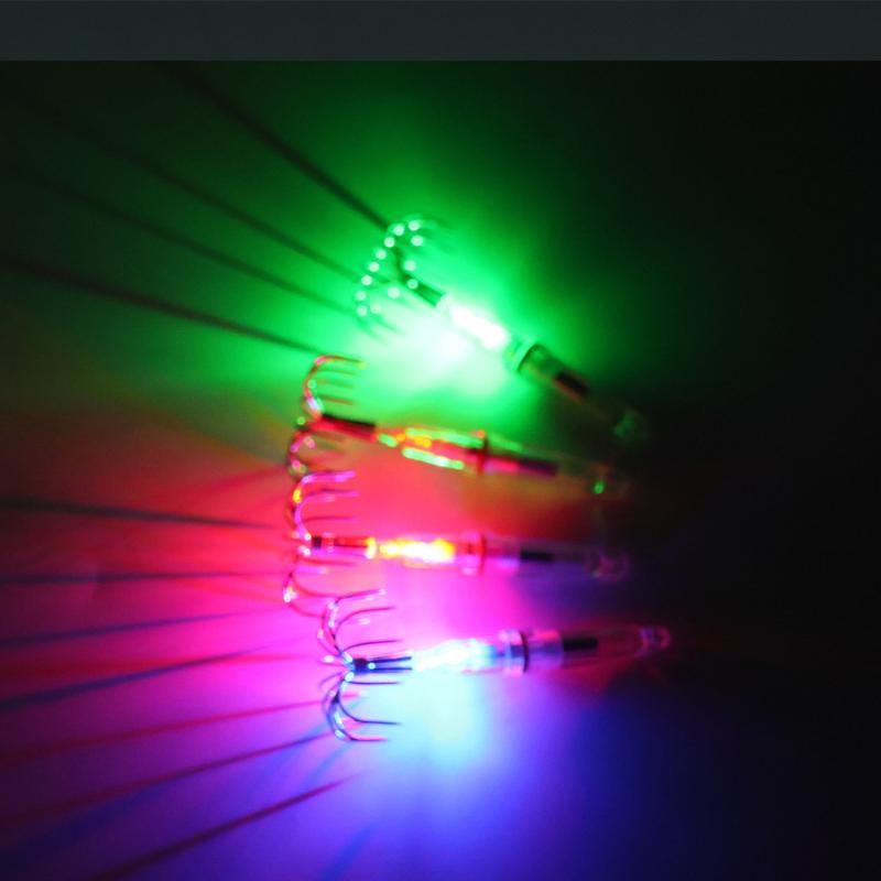 1Pc Led Luminous Electronic Squid Water Lamp Waterproof Lure Fish 8-Hooks Fishing Hooks Tackle Fishing Accessories