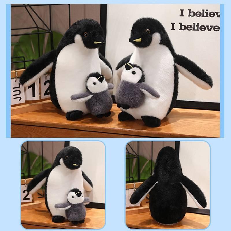 Mother Son And Penguin Plush Toy Doll Cartoon Animal Sofa Decoration Kids Gift