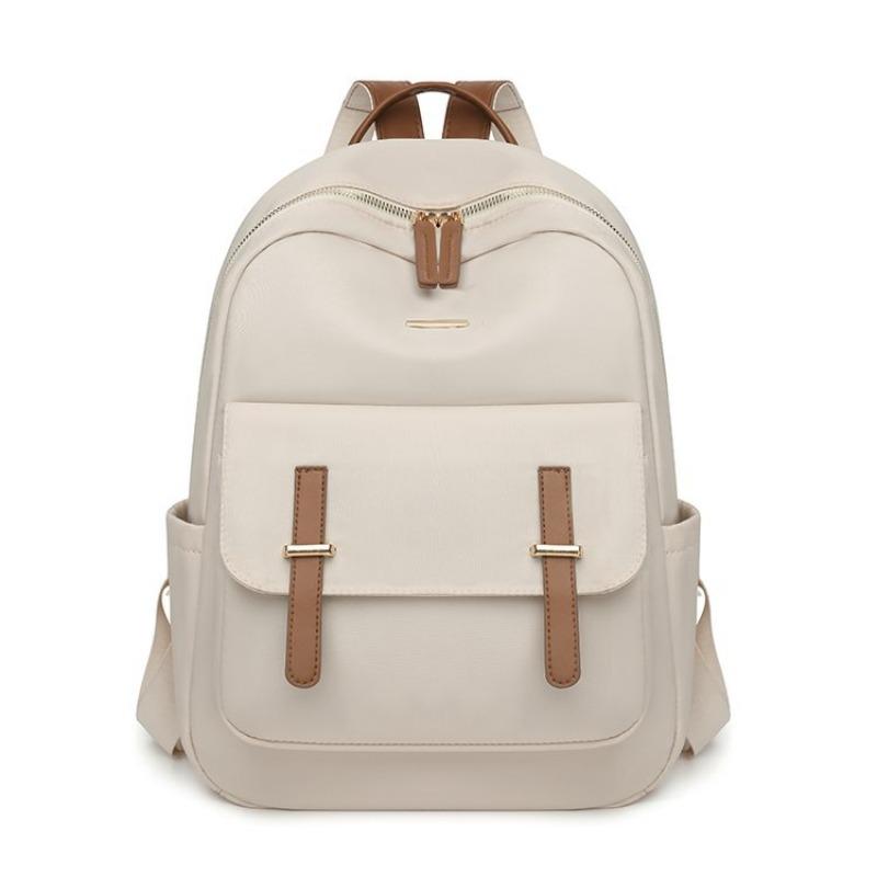 

New Simple Backpack Women s Multifunctional Cover Tie Rod Portable Travel Backpack Versatile Storage Comfortable Student School Bag One size бежевий