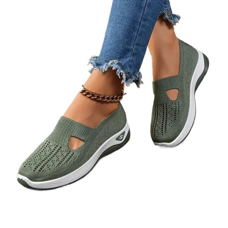 Fashion 2024 New Shoes Female Mesh Women's Vulcanize Shoes Breathable Women Sneakers Slip on Light Outdoor Walking Women's Casual Shoes