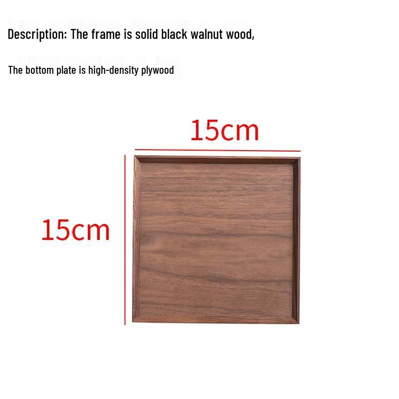 Dirian Black Walnut Solid Wood Serving Tray 15x15cm