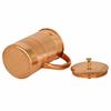 TreegoArt Pure Copper 2 Litre Water Jug Leak Proof Seam Less Silver Touch Design For Home And Kitchen (Pack Of 1)