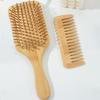 3pcs Practical Bamboo Paddle Brush and Comb for Effortless Styling and Scalp Health Suitable for Various Hair Type