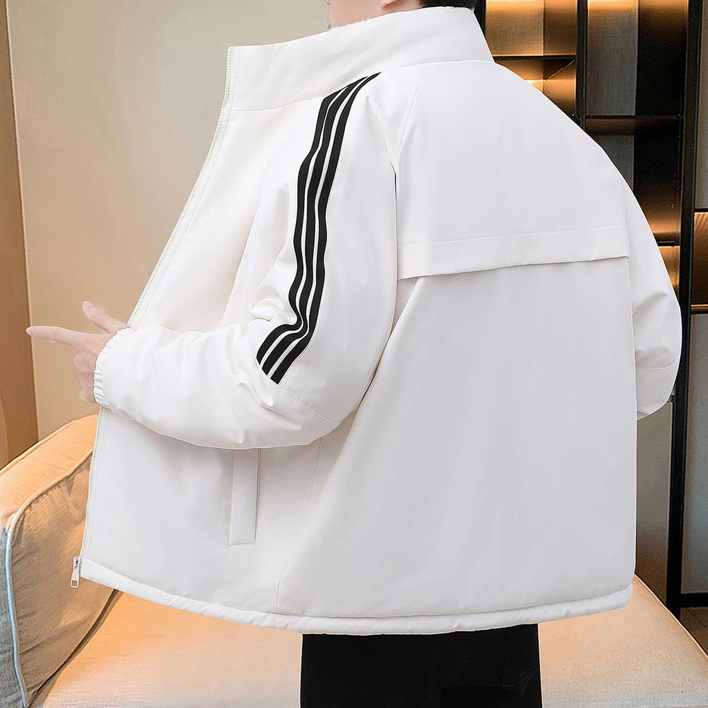 Thickened Cotton Coat Men's Jacket Top Lamb Velvet Windproof Outdoor Sports and Casual Korean Version